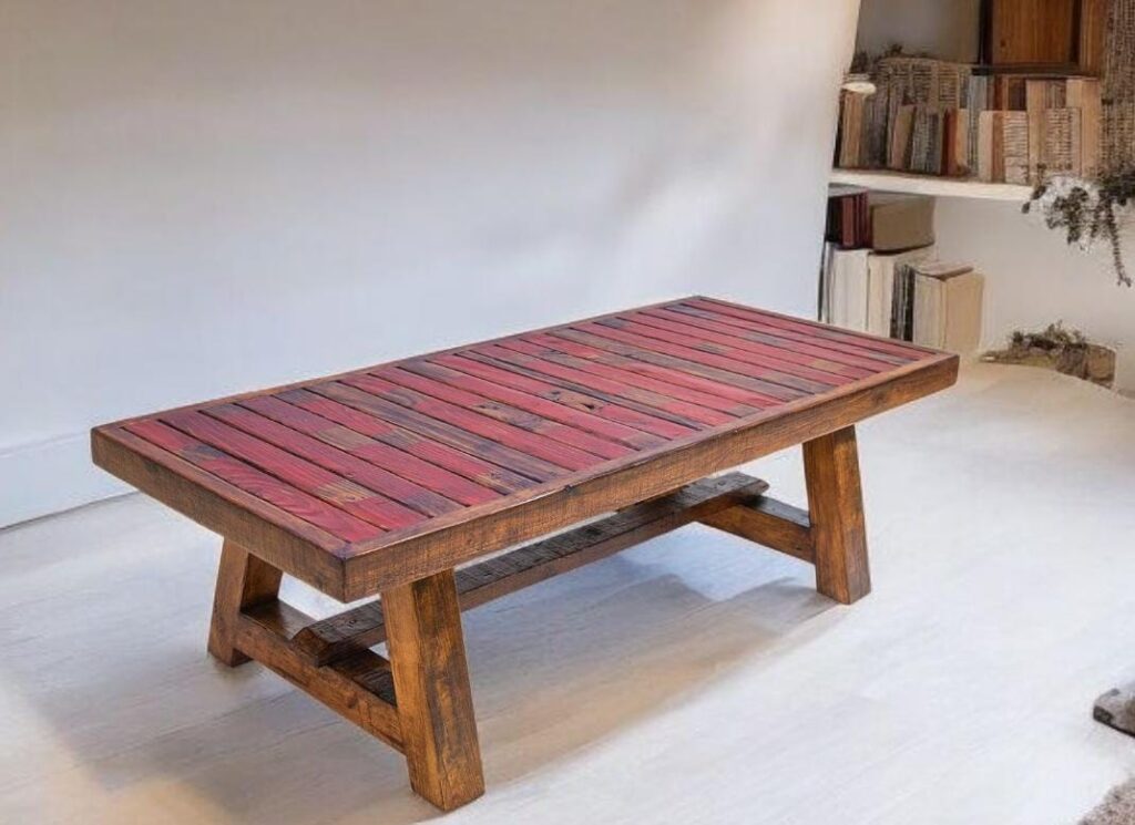 Mesa de centro rojo